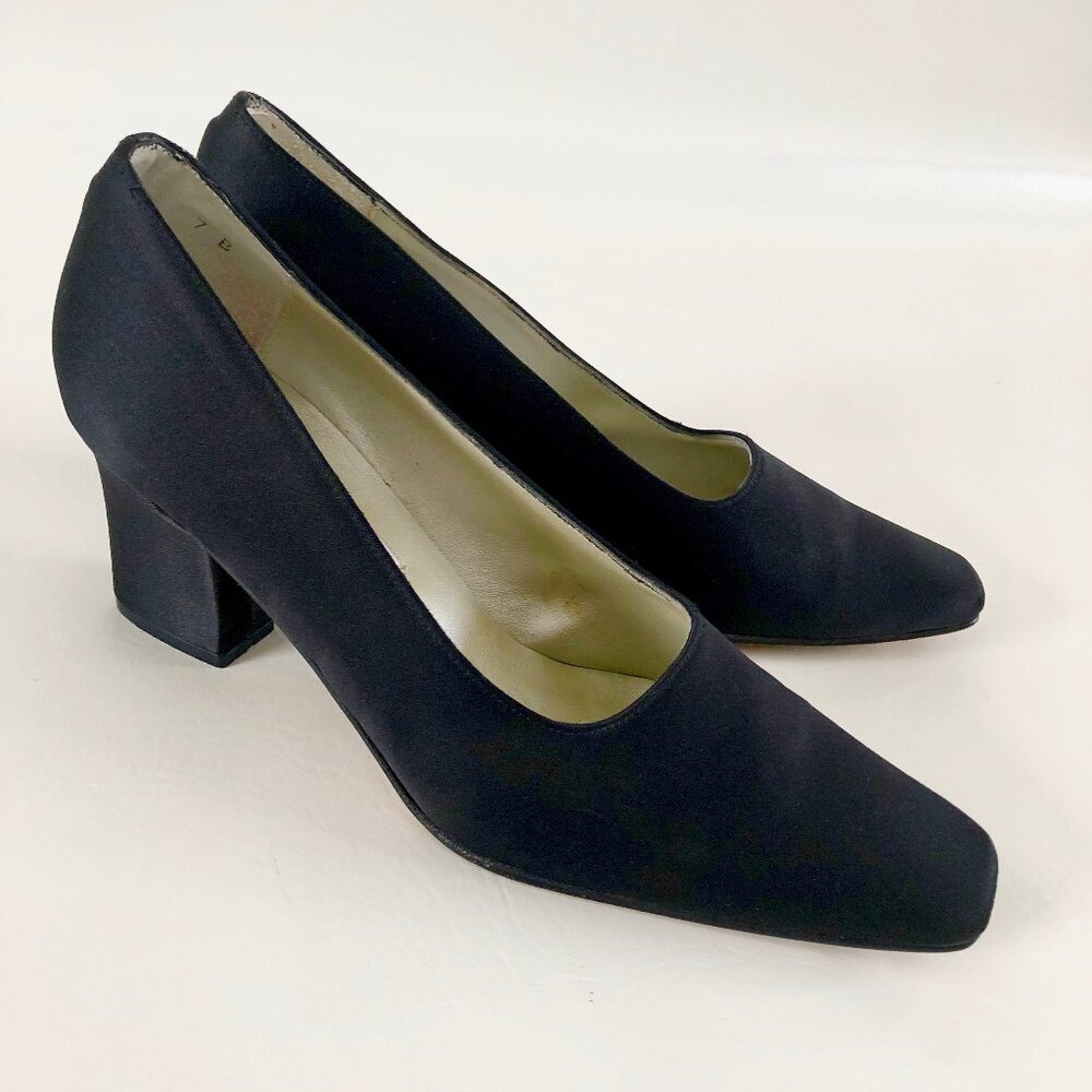 Barami VINTAGE fabric & leather pumps, Made in Spain